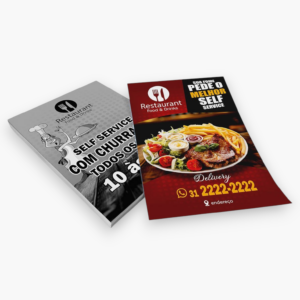 Folhetos Couchê 90g - 100x140mm - 4x1